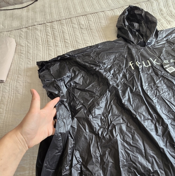 Black Rain Jacket for Men - Picture 3 of 5